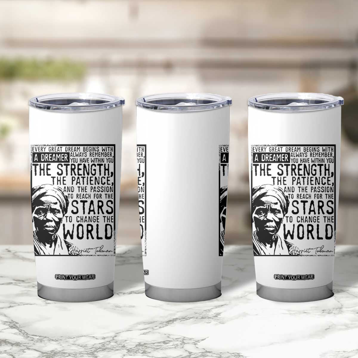 Harriet Tubman Quote Tumbler Cup Black Woman History Activist TS14 Print Your Wear