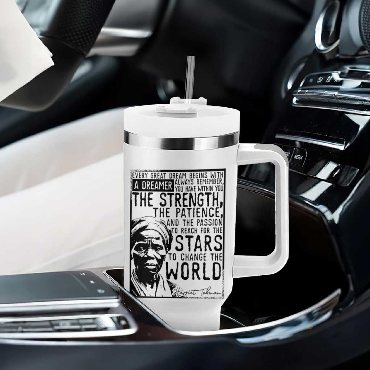 Harriet Tubman Quote Tumbler With Handle Black Woman History Activist TS14 Print Your Wear
