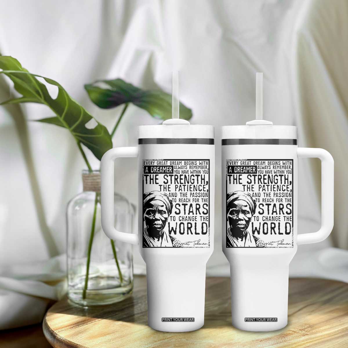 Harriet Tubman Quote Tumbler With Handle Black Woman History Activist TS14 Print Your Wear