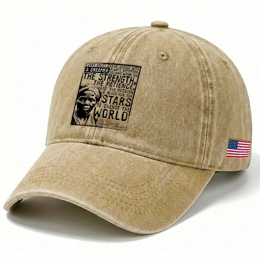 Harriet Tubman Quote Washed Cotton Baseball Cap Black Woman History Activist TS14 Print Your Wear