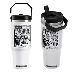 Harriet Tubman Quote Flip Straw Tumbler Black Woman History Activist TS14 One Size: 30 oz White Print Your Wear