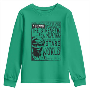 Harriet Tubman Quote Youth Sweatshirt Black Woman History Activist TS14 Irish Green Print Your Wear