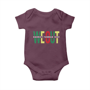 Harriet Tubman Quote Baby Onesie Black Woman American History Activist TS14 Maroon Print Your Wear