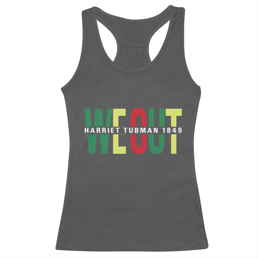 Harriet Tubman Quote Racerback Tank Top Black Woman American History Activist TS14 Dark Heather Print Your Wear