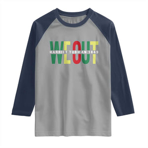 Harriet Tubman Quote Raglan Shirt Black Woman American History Activist TS14 Sport Gray Navy Print Your Wear