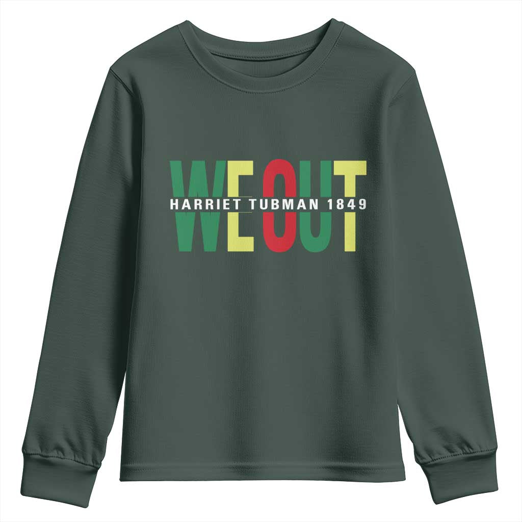 Harriet Tubman Quote Youth Sweatshirt Black Woman American History Activist TS14 Dark Forest Green Print Your Wear