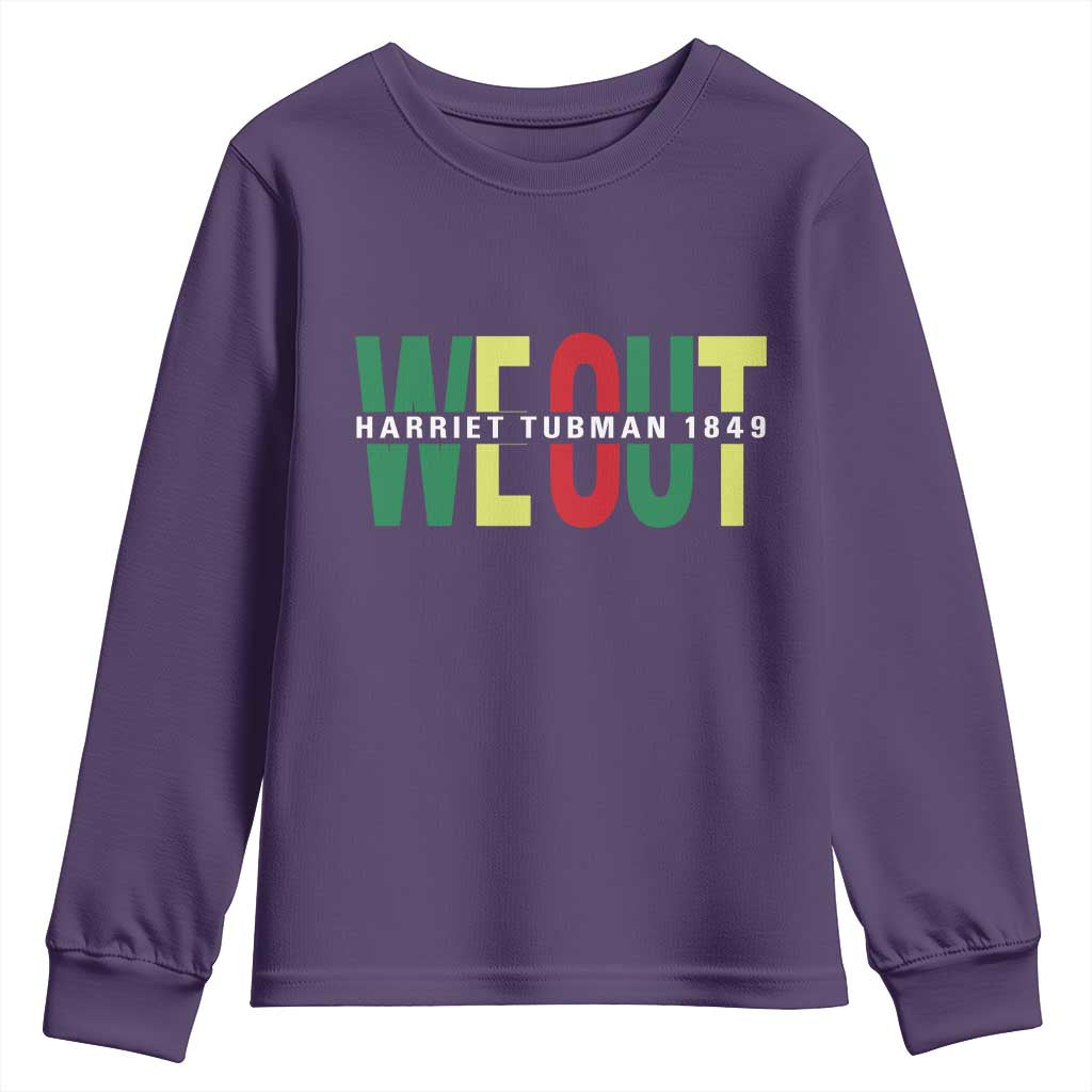 Harriet Tubman Quote Youth Sweatshirt Black Woman American History Activist TS14 Purple Print Your Wear