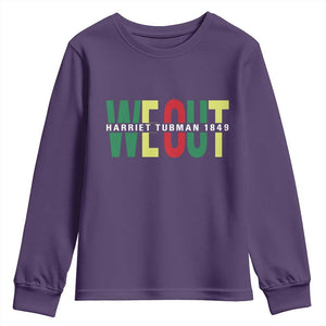 Harriet Tubman Quote Youth Sweatshirt Black Woman American History Activist TS14 Purple Print Your Wear