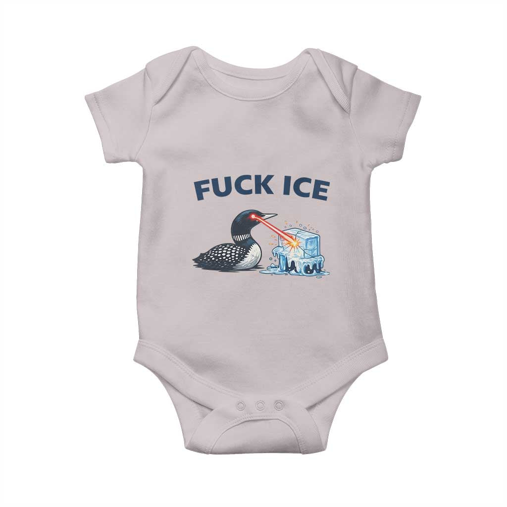 Minnesota Anti ICE Immigration Protest Ladies Baby Onesie Fuck Ice TS14 Ice Gray Print Your Wear