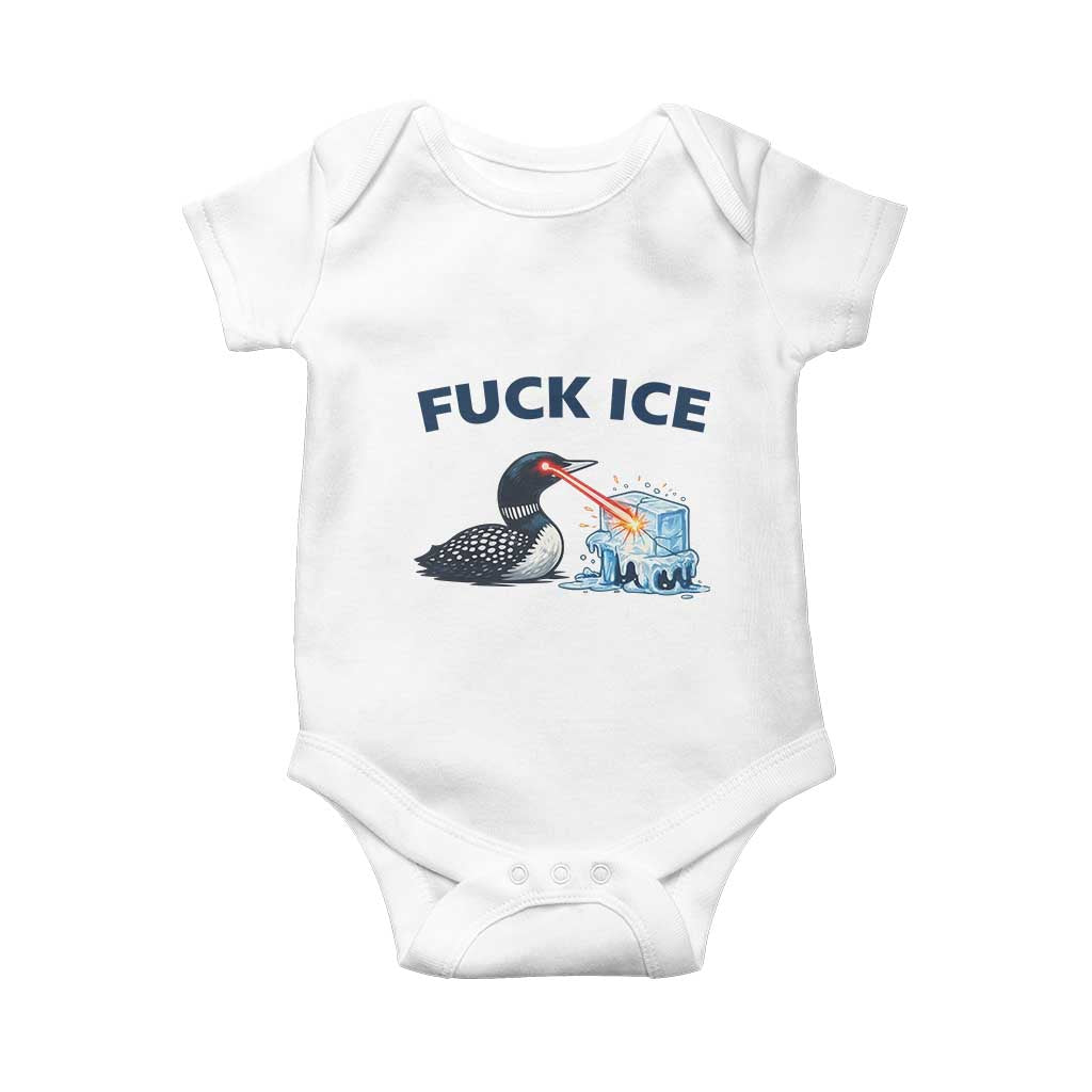 Minnesota Anti ICE Immigration Protest Ladies Baby Onesie Fuck Ice TS14 White Print Your Wear