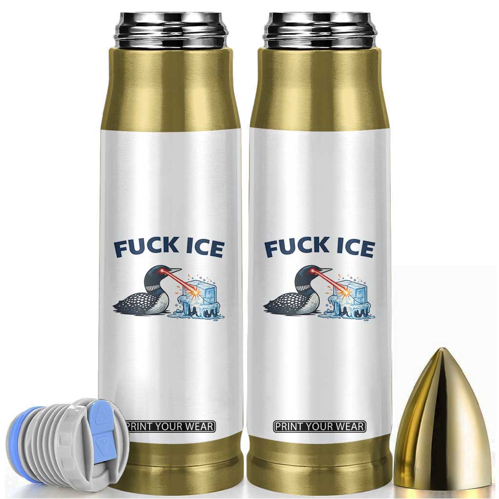 Minnesota Anti ICE Immigration Protest Ladies Bullet Tumbler Fuck Ice TS14 White Print Your Wear