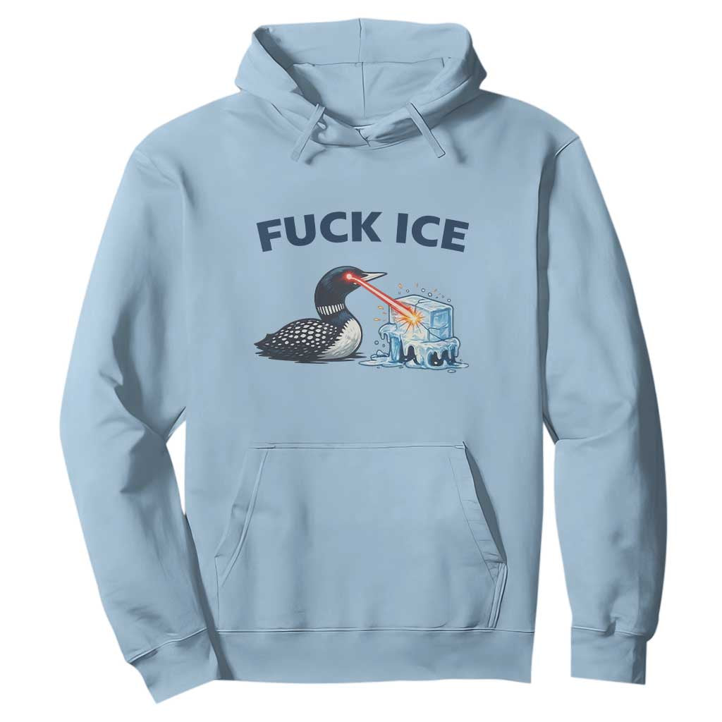 Minnesota Anti ICE Immigration Protest Ladies Hoodie Fuck Ice TS14 Light Blue Print Your Wear