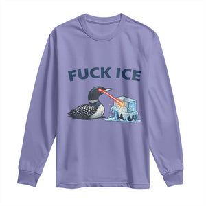 Minnesota Anti ICE Immigration Protest Ladies Long Sleeve Shirt Fuck Ice TS14 Violet Print Your Wear