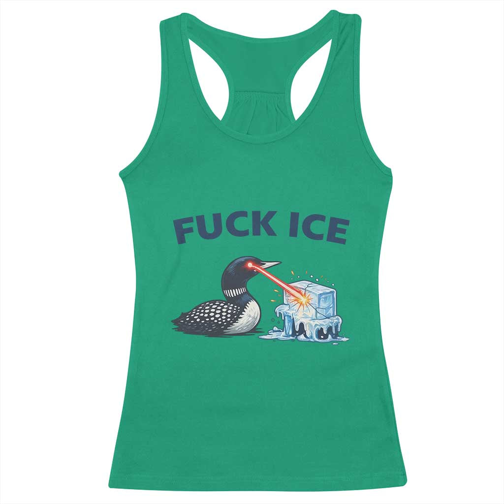 Minnesota Anti ICE Immigration Protest Ladies Racerback Tank Top Fuck Ice TS14 Irish Green Print Your Wear
