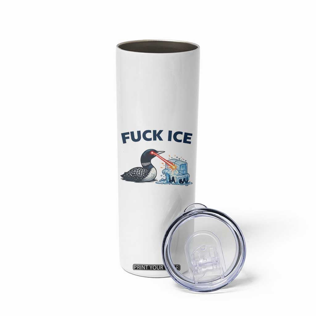 Minnesota Anti ICE Immigration Protest Ladies Skinny Tumbler Fuck Ice TS14 Print Your Wear