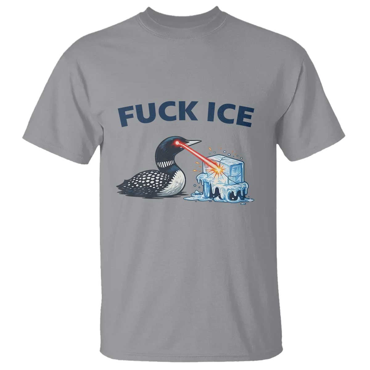 Minnesota Anti ICE Immigration Protest Ladies T Shirt Fuck Ice TS14 Sport Gray Print Your Wear