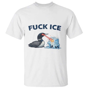 Minnesota Anti ICE Immigration Protest Ladies T Shirt Fuck Ice TS14 White Print Your Wear