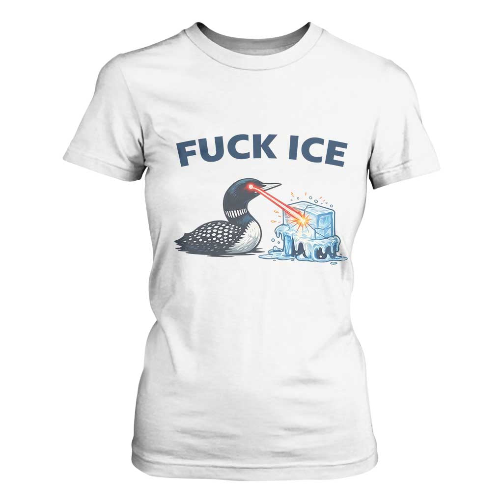 Minnesota Anti ICE Immigration Protest Ladies T Shirt For Women Fuck Ice TS14 White Print Your Wear