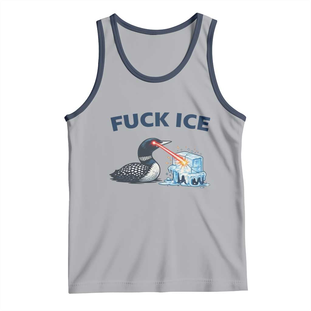 Minnesota Anti ICE Immigration Protest Ladies Tank Top Fuck Ice TS14 Athletic Heather Navy Print Your Wear