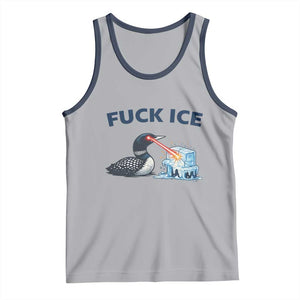 Minnesota Anti ICE Immigration Protest Ladies Tank Top Fuck Ice TS14 Athletic Heather Navy Print Your Wear