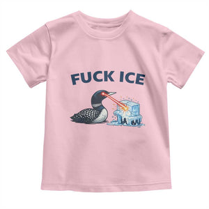 Minnesota Anti ICE Immigration Protest Ladies Toddler T Shirt Fuck Ice TS14 Light Pink Print Your Wear