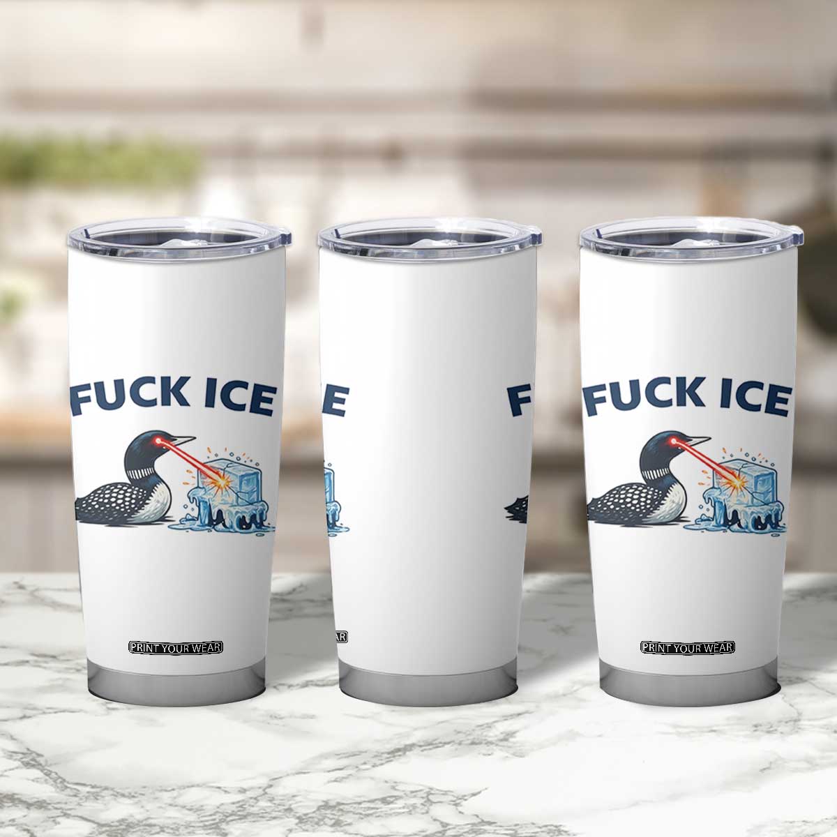 Minnesota Anti ICE Immigration Protest Ladies Tumbler Cup Fuck Ice TS14 Print Your Wear