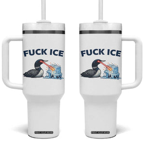 Minnesota Anti ICE Immigration Protest Ladies Tumbler With Handle Fuck Ice TS14 One Size: 40 oz White Print Your Wear