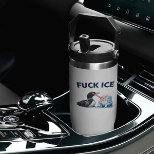Minnesota Anti ICE Immigration Protest Ladies Flip Straw Tumbler Fuck Ice TS14 Print Your Wear