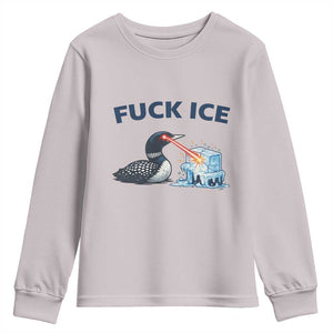 Minnesota Anti ICE Immigration Protest Ladies Youth Sweatshirt Fuck Ice TS14 Ice Gray Print Your Wear