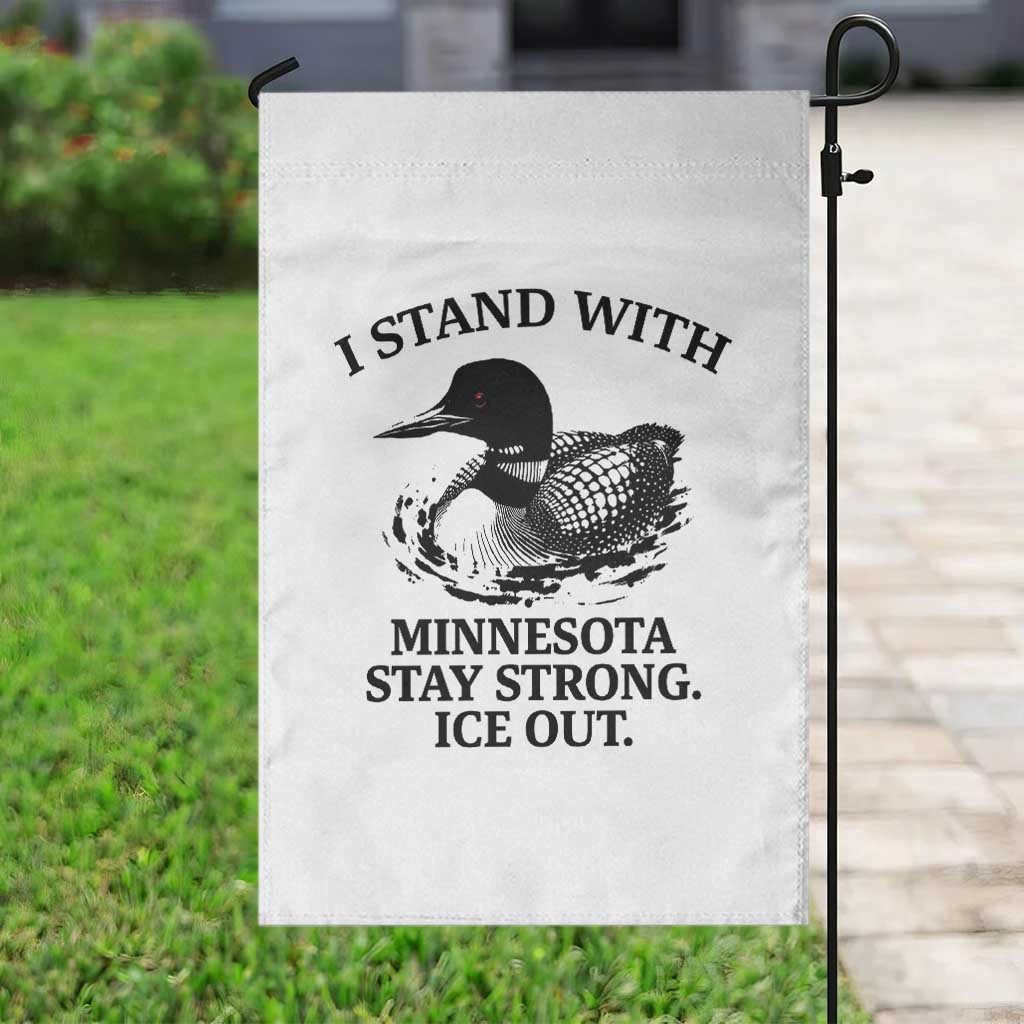 I Stand With Minnesota Garden Flag Minnesota Anti ICE Immigration Protest TS14 Print Your Wear