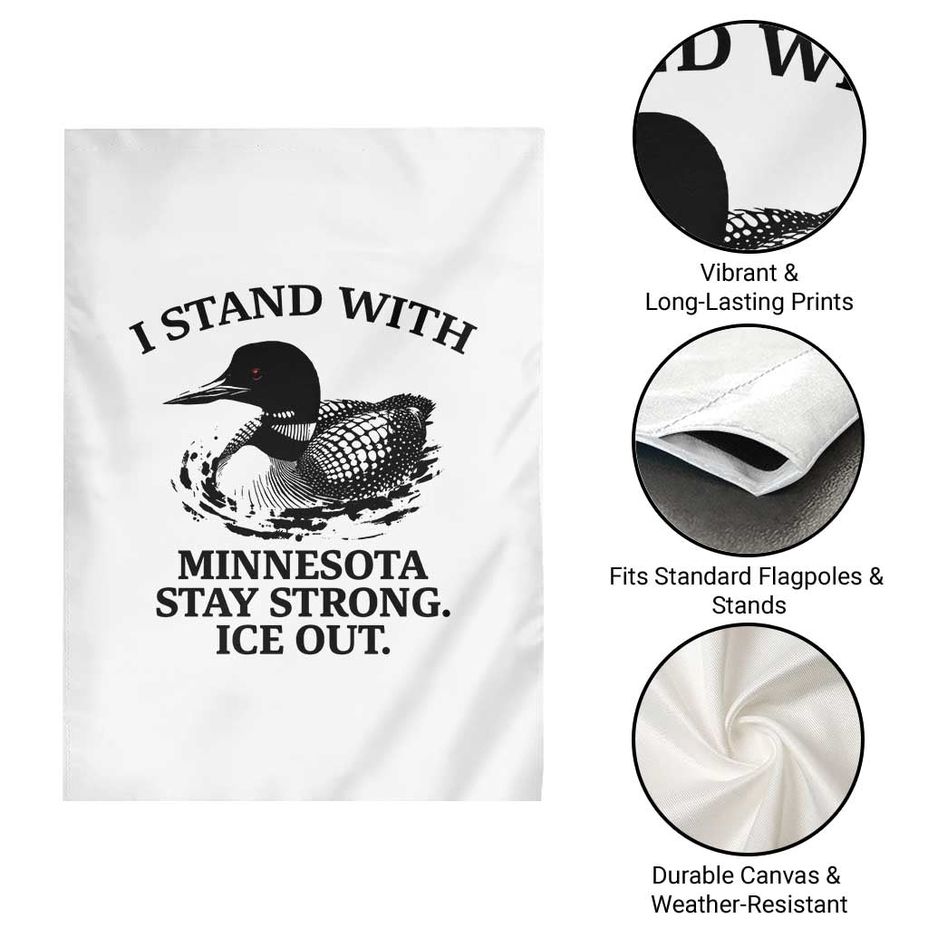I Stand With Minnesota Garden Flag Minnesota Anti ICE Immigration Protest TS14 Print Your Wear