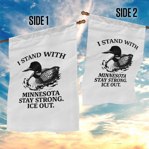 I Stand With Minnesota Garden Flag Minnesota Anti ICE Immigration Protest TS14 Print Your Wear