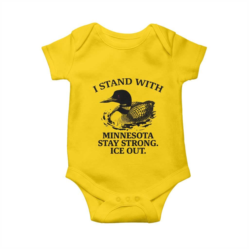 I Stand With Minnesota Baby Onesie Minnesota Anti ICE Immigration Protest TS14 Daisy Print Your Wear