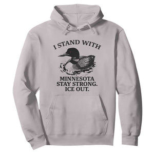 I Stand With Minnesota Hoodie Minnesota Anti ICE Immigration Protest TS14 Ice Gray Print Your Wear
