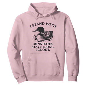I Stand With Minnesota Hoodie Minnesota Anti ICE Immigration Protest TS14 Light Pink Print Your Wear