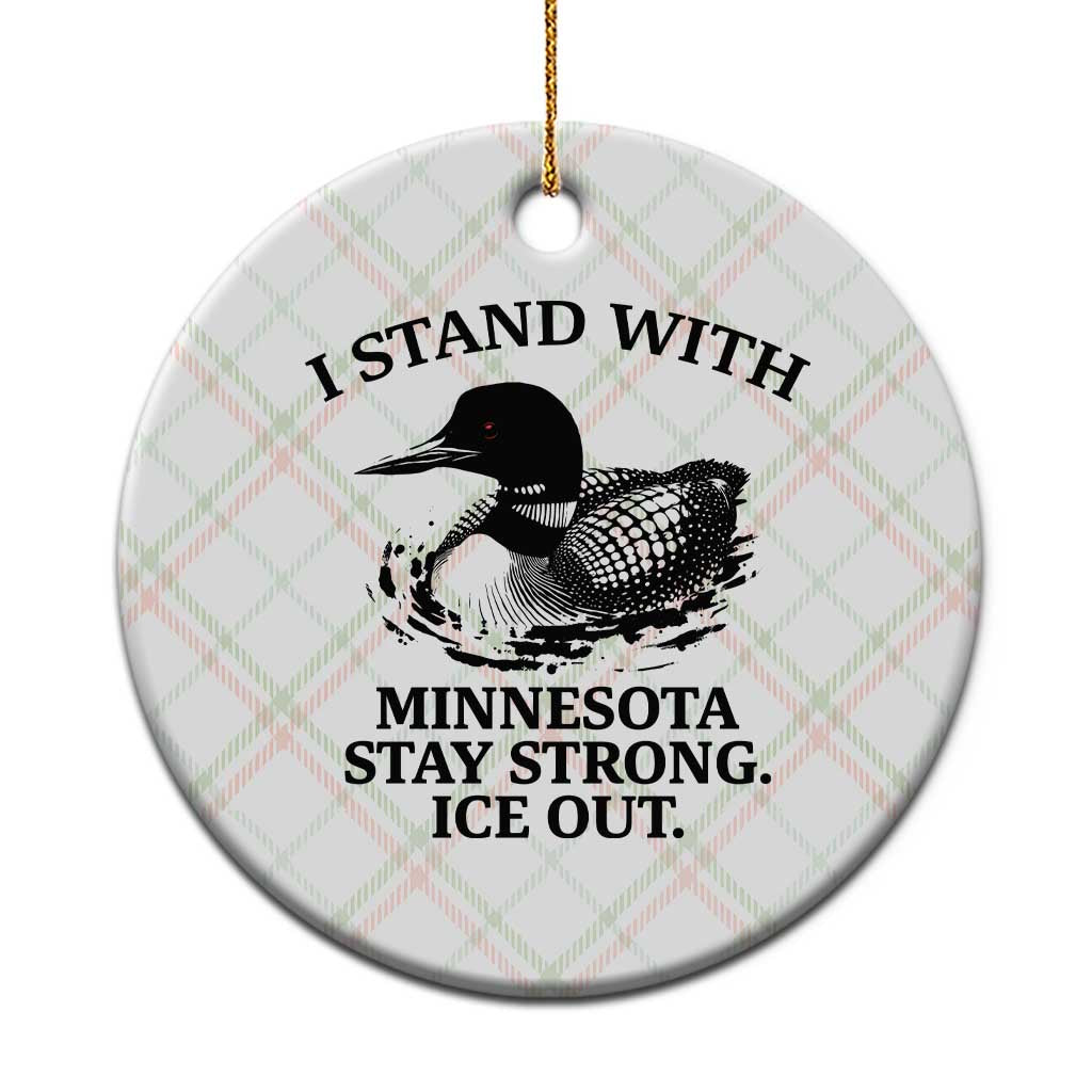I Stand With Minnesota Ceramic Ornament Minnesota Anti ICE Immigration Protest TS14 1pc Christmas Plaid Print Your Wear