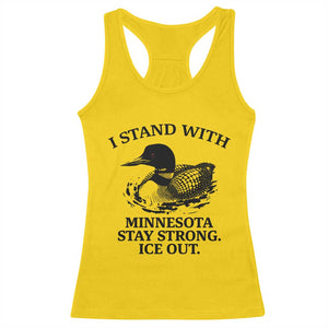 I Stand With Minnesota Racerback Tank Top Minnesota Anti ICE Immigration Protest TS14 Daisy Print Your Wear