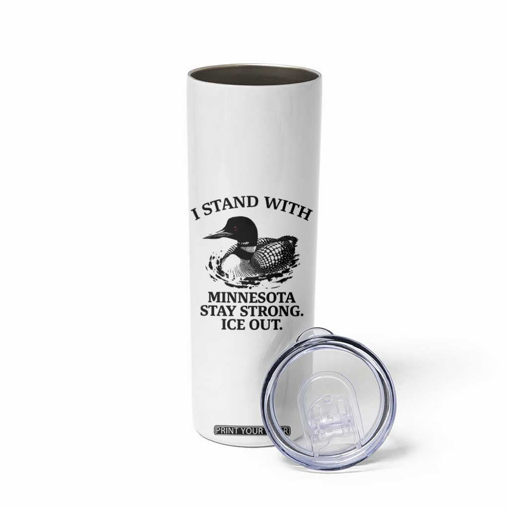 I Stand With Minnesota Skinny Tumbler Minnesota Anti ICE Immigration Protest TS14 Print Your Wear