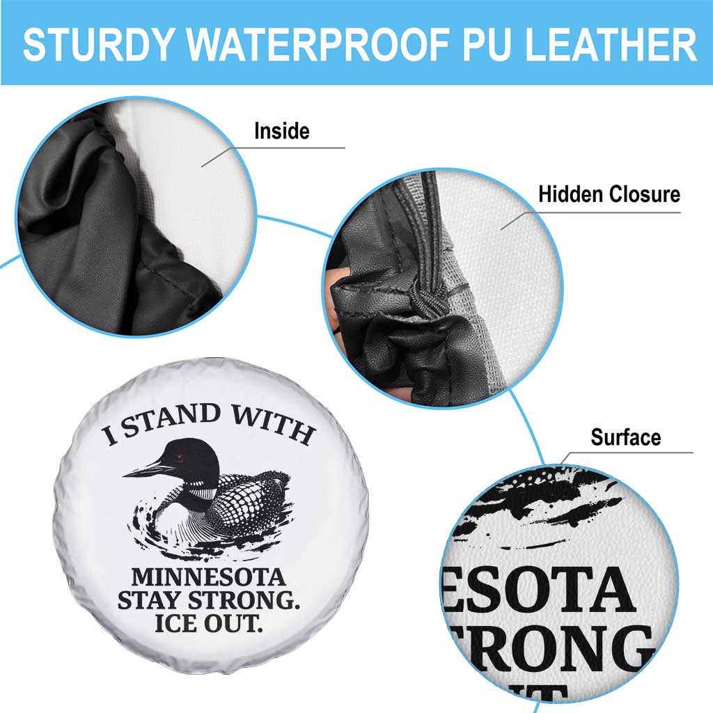 I Stand With Minnesota Spare Tire Cover Minnesota Anti ICE Immigration Protest TS14 Print Your Wear