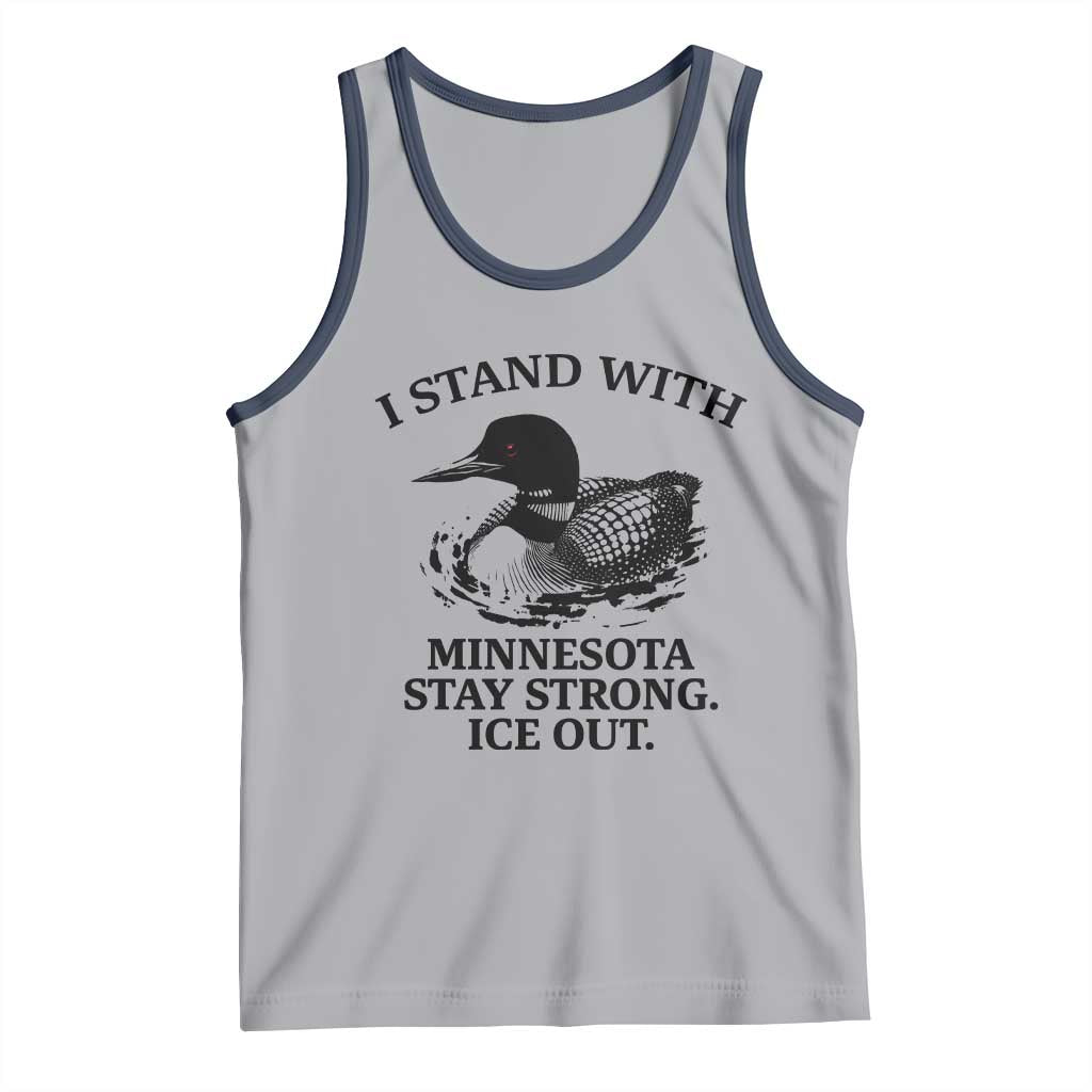 I Stand With Minnesota Tank Top Minnesota Anti ICE Immigration Protest TS14 Athletic Heather Navy Print Your Wear