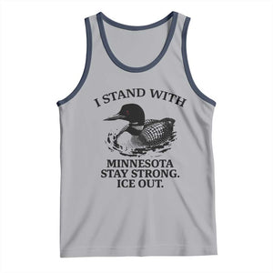 I Stand With Minnesota Tank Top Minnesota Anti ICE Immigration Protest TS14 Athletic Heather Navy Print Your Wear
