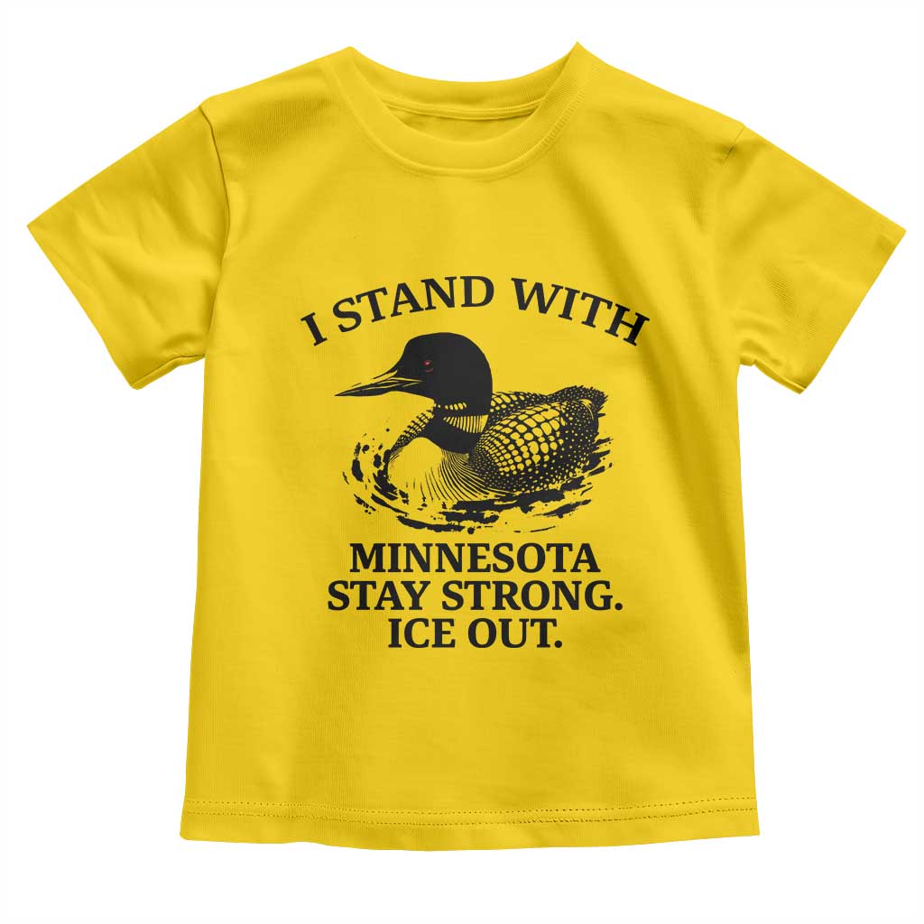 I Stand With Minnesota Toddler T Shirt Minnesota Anti ICE Immigration Protest TS14 Daisy Print Your Wear