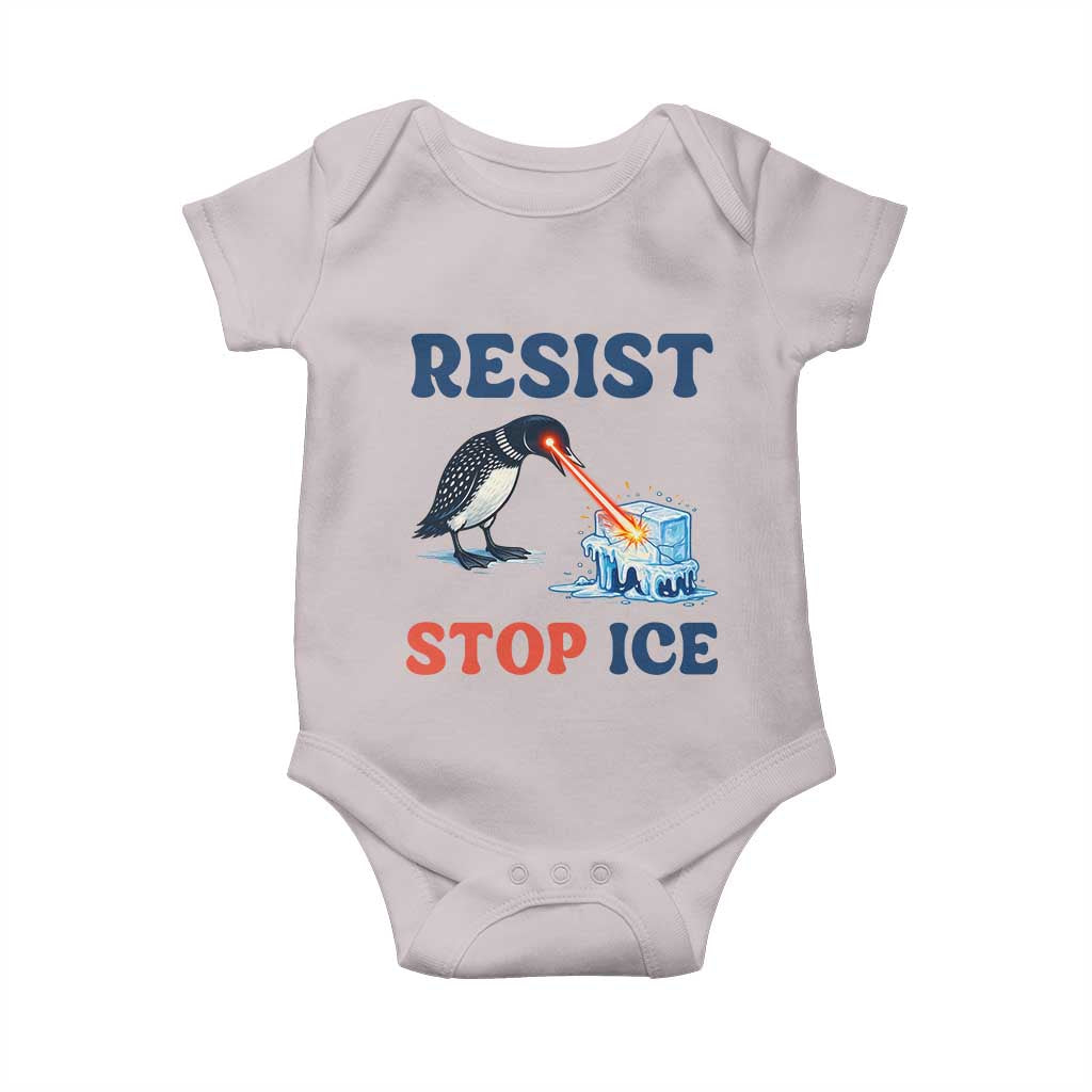 Stop ICE Baby Onesie Minnesota Resist Anti ICE Immigration Protest TS14 Ice Gray Print Your Wear