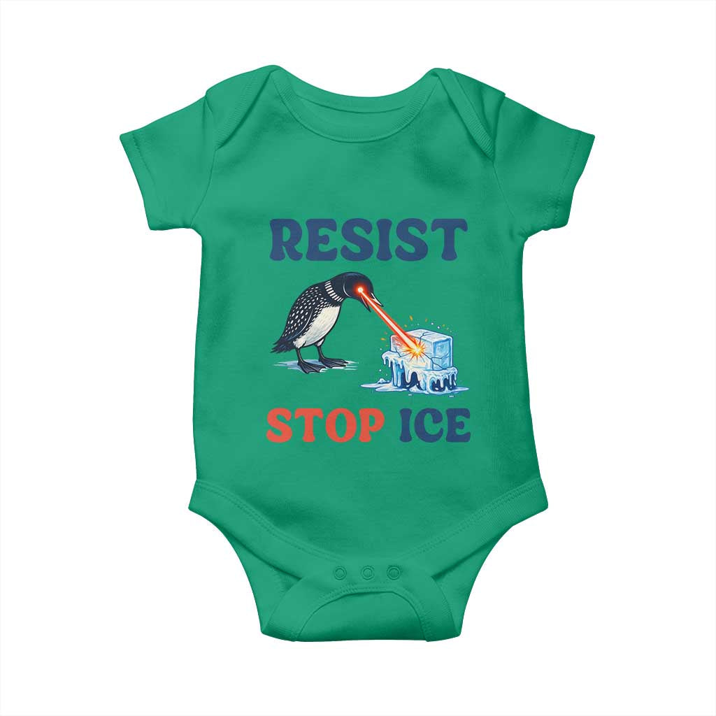 Stop ICE Baby Onesie Minnesota Resist Anti ICE Immigration Protest TS14 Irish Green Print Your Wear