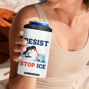Stop ICE 4 in 1 Can Cooler Tumbler Minnesota Resist Anti ICE Immigration Protest TS14 Print Your Wear