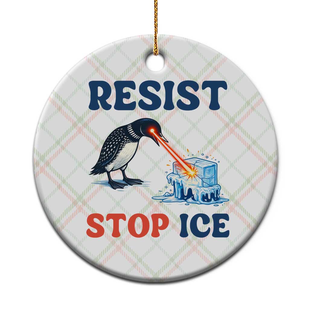 Stop ICE Ceramic Ornament Minnesota Resist Anti ICE Immigration Protest TS14 1pc Christmas Plaid Print Your Wear