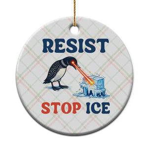 Stop ICE Ceramic Ornament Minnesota Resist Anti ICE Immigration Protest TS14 1pc Christmas Plaid Print Your Wear
