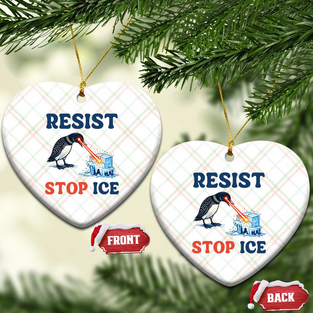 Stop ICE Ceramic Ornament Minnesota Resist Anti ICE Immigration Protest TS14 Print Your Wear