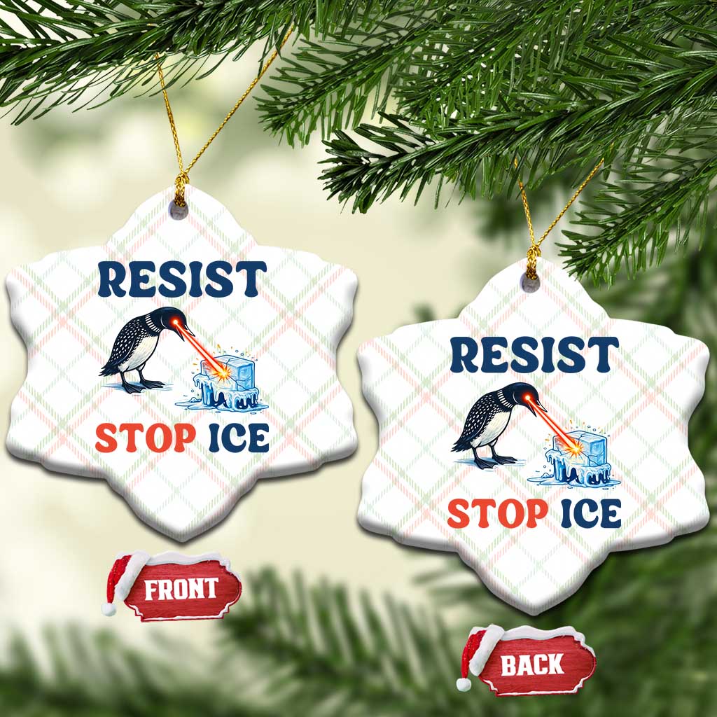 Stop ICE Ceramic Ornament Minnesota Resist Anti ICE Immigration Protest TS14 Print Your Wear