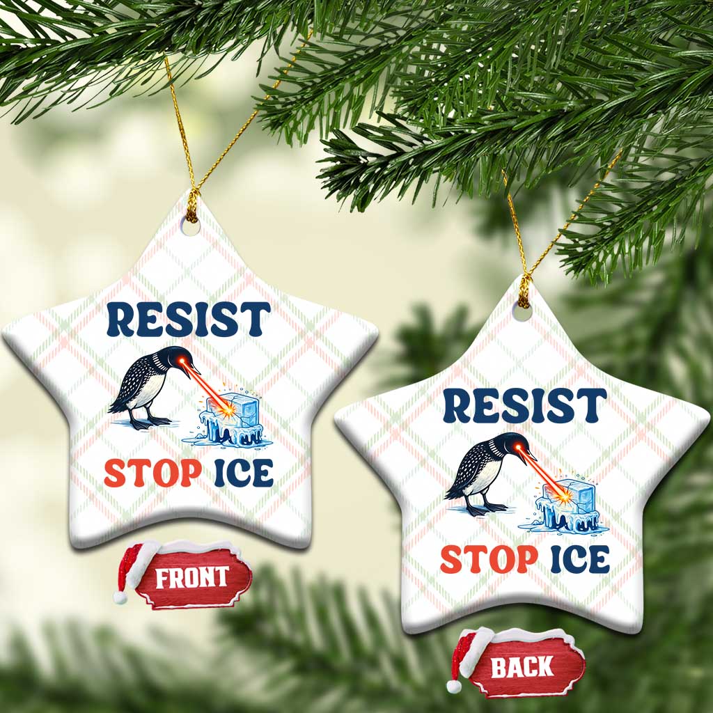 Stop ICE Ceramic Ornament Minnesota Resist Anti ICE Immigration Protest TS14 Print Your Wear